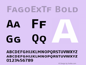 FagoExTf Bold Version 001.000 Font Sample