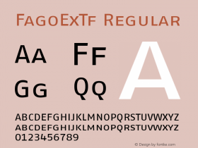 FagoExTf Regular Version 001.000 Font Sample