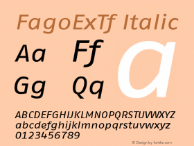 FagoExTf Italic Version 001.000图片样张