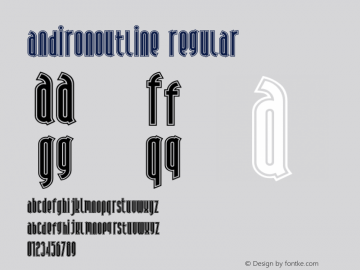 AndironOutline Regular Converted from e:\nickfo~1\ANO_____.TF1 by ALLTYPE图片样张