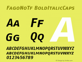 FagoNoTf BoldItalicCaps Version 001.000图片样张