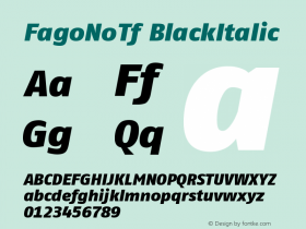 FagoNoTf BlackItalic Version 001.000图片样张