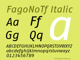 FagoNoTf Italic Version 001.000图片样张