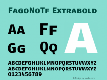 FagoNoTf Extrabold Version 001.000 Font Sample