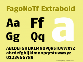 FagoNoTf Extrabold Version 001.000图片样张