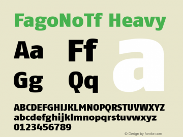 FagoNoTf Heavy Version 001.000 Font Sample