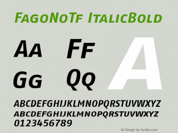 FagoNoTf ItalicBold Version 001.000图片样张