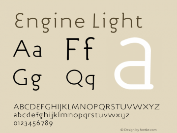 Engine Light Version 001.000 Font Sample