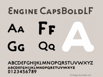 Engine CapsBoldLF Version 001.000 Font Sample