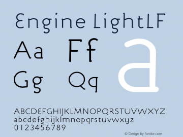 Engine LightLF Version 001.000 Font Sample