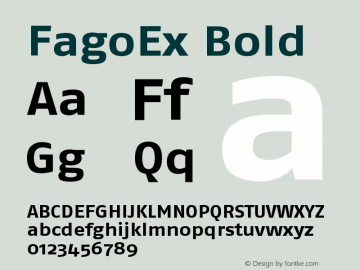 FagoEx Bold Version 001.000 Font Sample