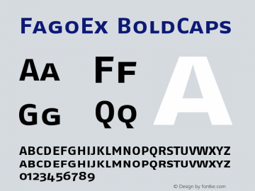 FagoEx BoldCaps Version 001.000 Font Sample