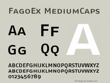 FagoEx MediumCaps Version 001.000 Font Sample