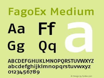 FagoEx Medium Version 001.000 Font Sample