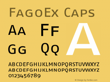 FagoEx Caps Version 001.000 Font Sample