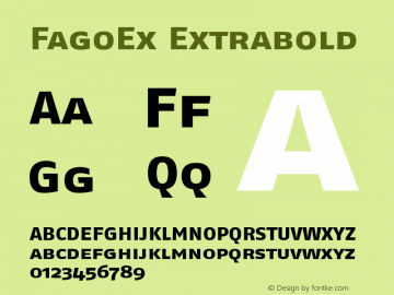 FagoEx Extrabold Version 001.000 Font Sample