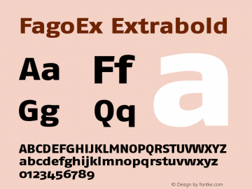 FagoEx Extrabold Version 001.000 Font Sample
