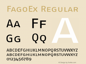 FagoEx Regular Version 001.000 Font Sample
