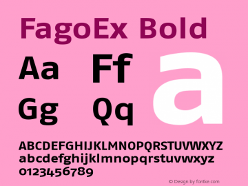 FagoEx Bold Version 001.000 Font Sample