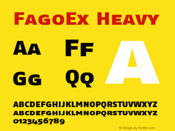 FagoEx Heavy Version 001.000 Font Sample