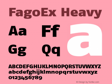 FagoEx Heavy Version 001.000 Font Sample