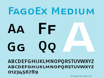 FagoEx Medium Version 001.000 Font Sample