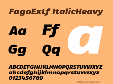 FagoExLf ItalicHeavy Version 001.000图片样张