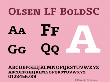 Olsen LF BoldSC Version 004.301图片样张