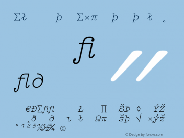 Elementa Expert Italic Version 001.000 Font Sample