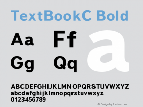 TextBookC Bold Version 001.000图片样张
