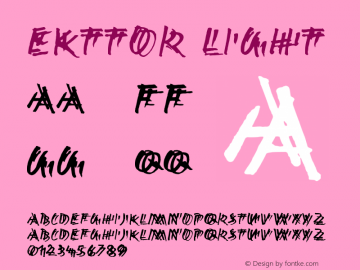 Ekttor Light Version 001.000 Font Sample