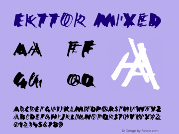 Ekttor Mixed Version 001.000 Font Sample