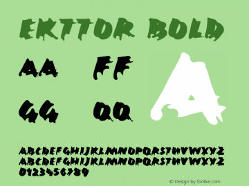 Ekttor Bold Version 001.000 Font Sample
