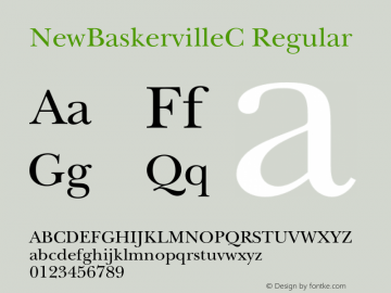 NewBaskervilleC Regular OTF 1.0;PS 001.000;Core 116;AOCW 1.0 161 Font Sample