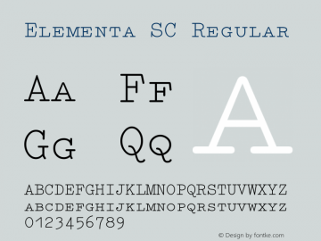 Elementa SC Regular Version 001.000图片样张