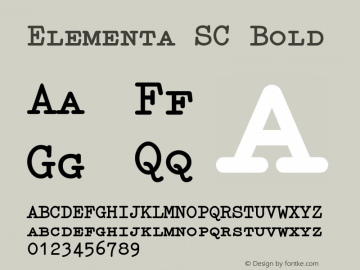 Elementa SC Bold Version 001.000图片样张