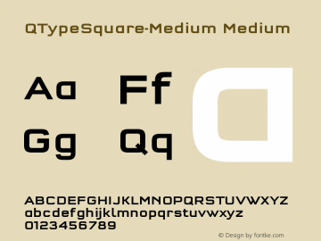 QTypeSquare-Medium Medium Version 004.460 Font Sample