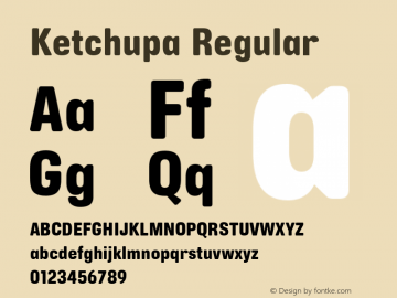 Ketchupa Regular Unknown Font Sample