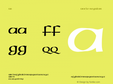 US Uncle Regular Converted from F:\WINDOWS\TTFONTS\UNCIAL.TF1 by ALLTYPE图片样张