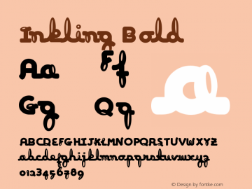 Inkling Bold Version 001.000 Font Sample
