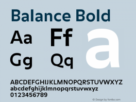 Balance Bold Version 001.000图片样张