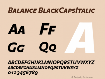Balance BlackCapsItalic Version 001.000图片样张