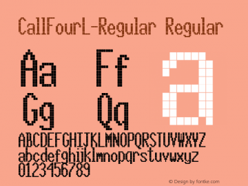 CallFourL-Regular Regular Version 004.301 Font Sample