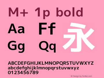 M+ 1p bold Version 1.022图片样张