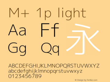 M+ 1p light Version 1.022 Font Sample