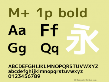 M+ 1p bold Version 1.024图片样张