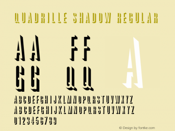 Quadrille Shadow Regular 001.003 Font Sample