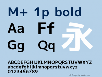 M+ 1p bold Version 1.033图片样张