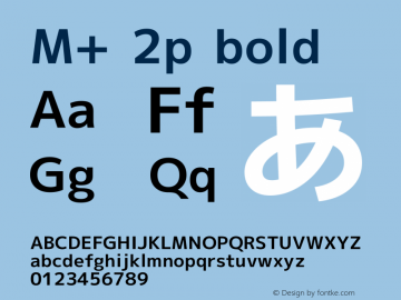 M+ 2p bold Version 1.012 Font Sample
