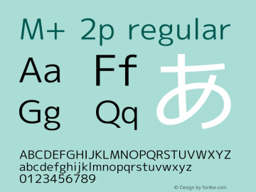 M+ 2p regular Version 1.012 Font Sample